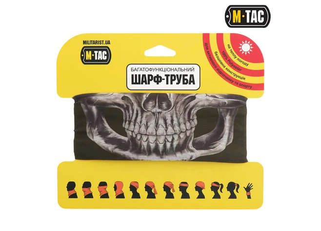 Шарф-труба M-Tac полегшенний Reaper Skull Olive Фото 2